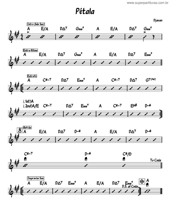 Partitura da música Pétala v.7