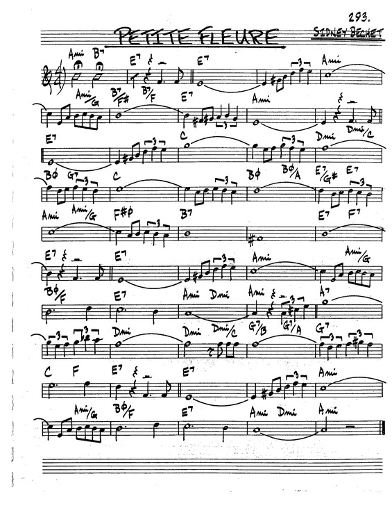 Partitura da música Petite Fleure v.2