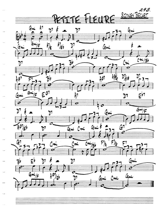 Partitura da música Petite Fleure v.3