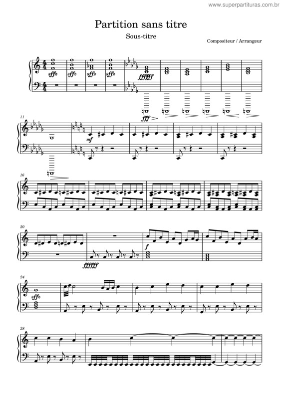 Partitura da música Petite Mélodie Triste