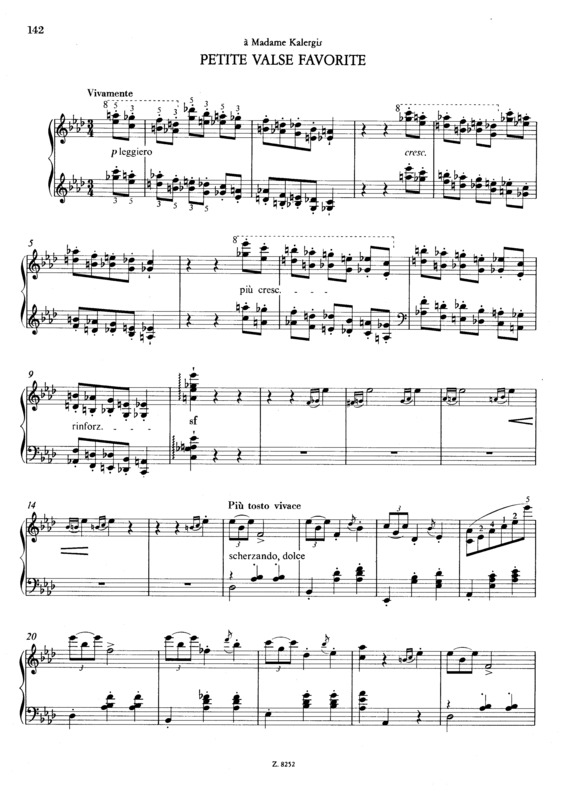 Partitura da música Petite Valse Favorite S.212