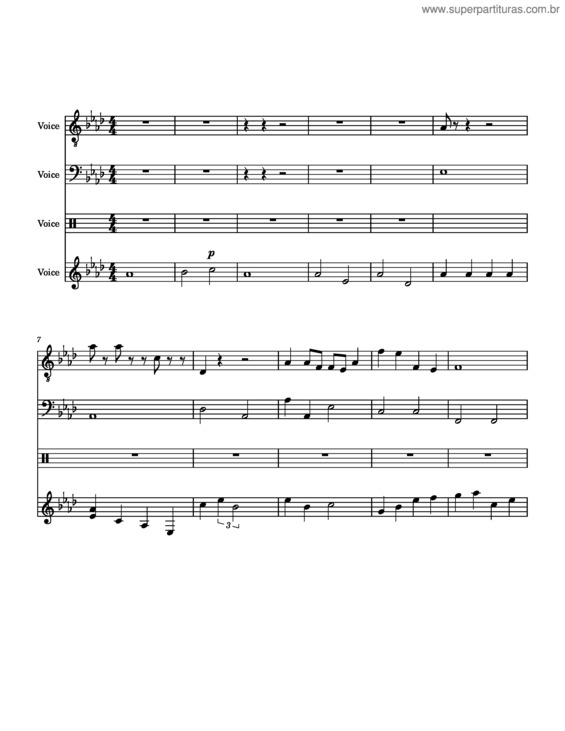 Partitura da música Piano Azul Profundo