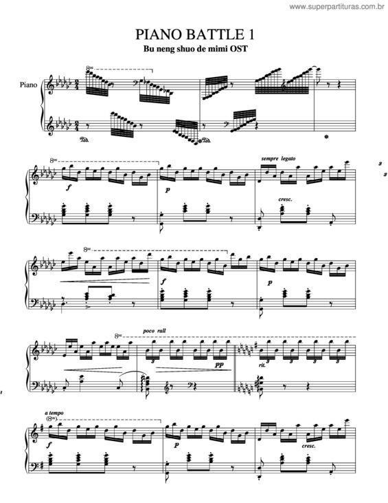 Partitura da música Piano Battle 1