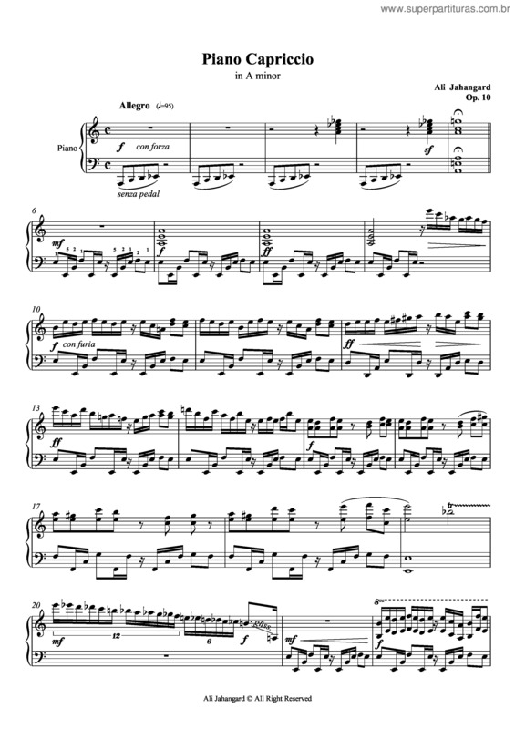 Partitura da música Piano Capriccio - Op.10