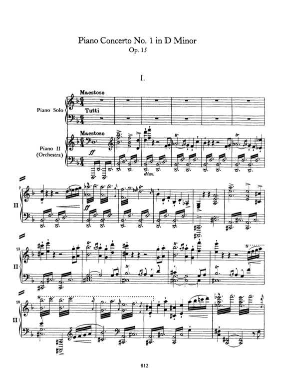Partitura da música Piano Concerto No. 1 v.10