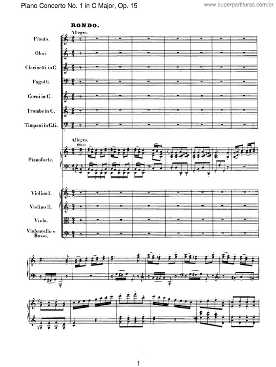 Partitura da música Piano Concerto No. 1 v.13