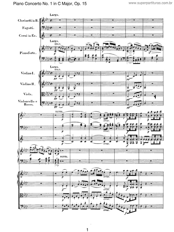 Partitura da música Piano Concerto No. 1 v.5