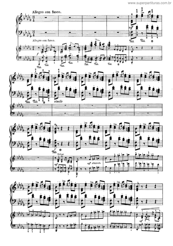 Partitura da música Piano Concerto No. 1 v.8