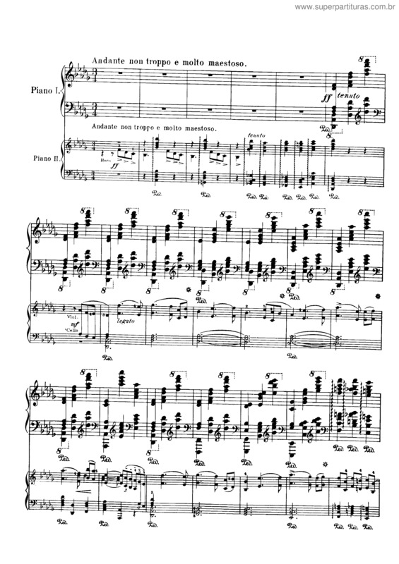 Partitura da música Piano Concerto No. 1
