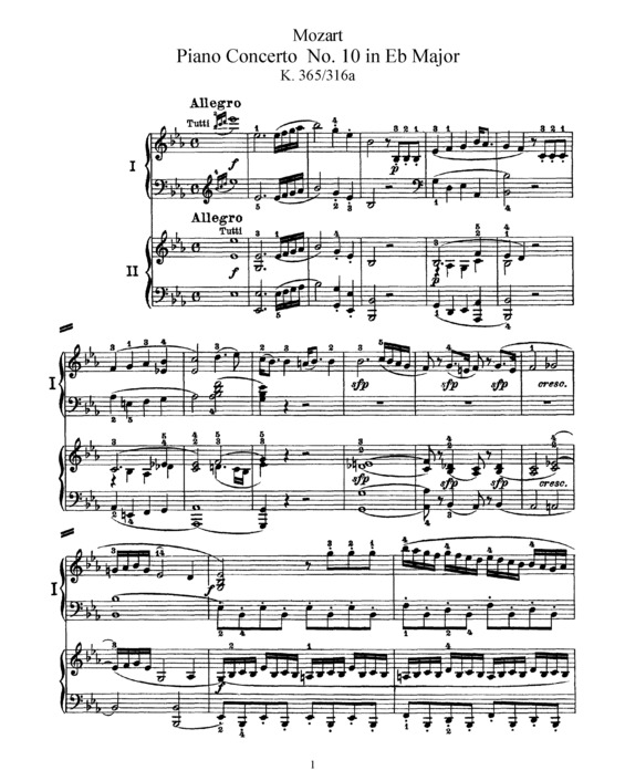 Partitura da música Piano Concerto No. 10