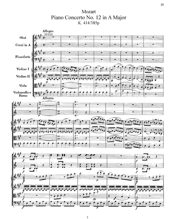 Partitura da música Piano Concerto No. 12