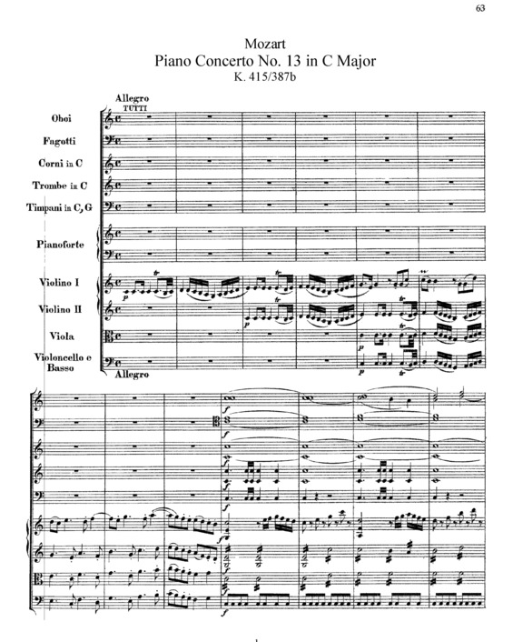 Partitura da música Piano Concerto No. 13