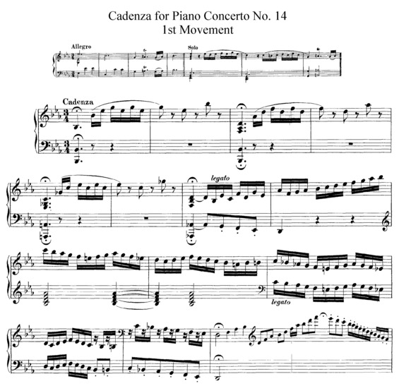 Partitura da música Piano Concerto No. 14 v.2
