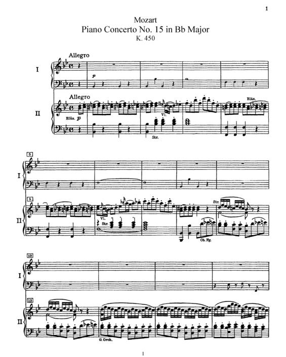 Partitura da música Piano Concerto No. 15