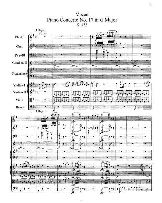 Partitura da música Piano Concerto No. 17