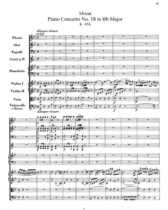 Partitura da música Piano Concerto No. 18