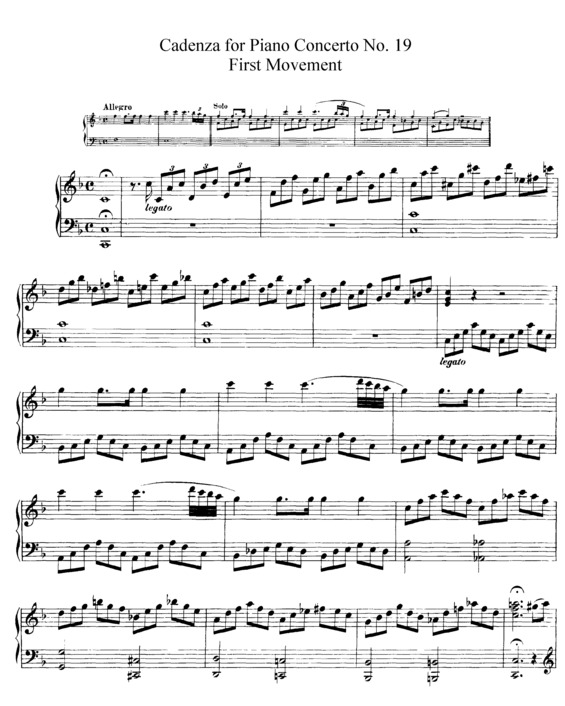 Partitura da música Piano Concerto No. 19 v.2