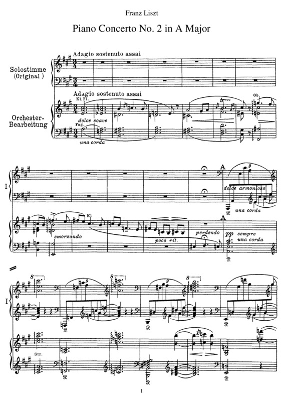 Partitura da música Piano Concerto No. 2 in A major