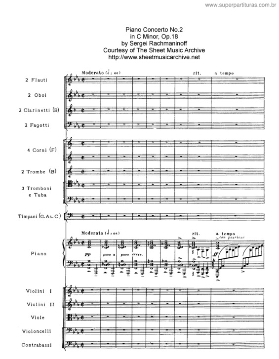 Partitura da música Piano Concerto No. 2