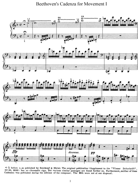 Partitura da música Piano Concerto No. 20