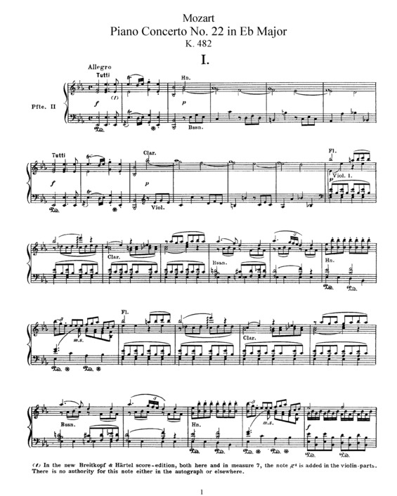 Partitura da música Piano Concerto No. 22 v.2
