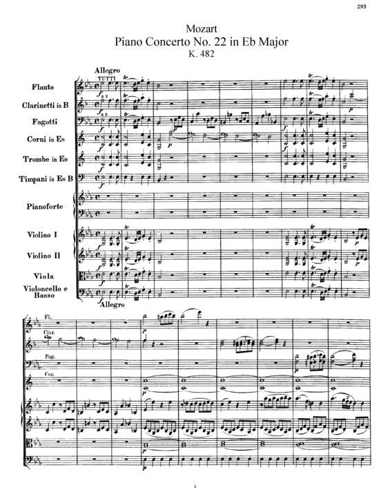 Partitura da música Piano Concerto No. 22