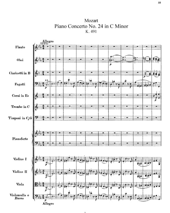 Partitura da música Piano Concerto No. 24