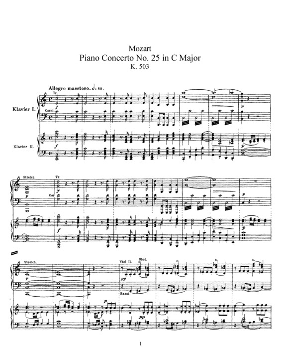 Partitura da música Piano Concerto No. 25