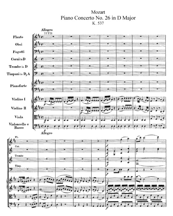 Partitura da música Piano Concerto No. 26