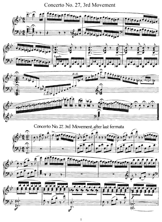 Partitura da música Piano Concerto No. 27 v.2