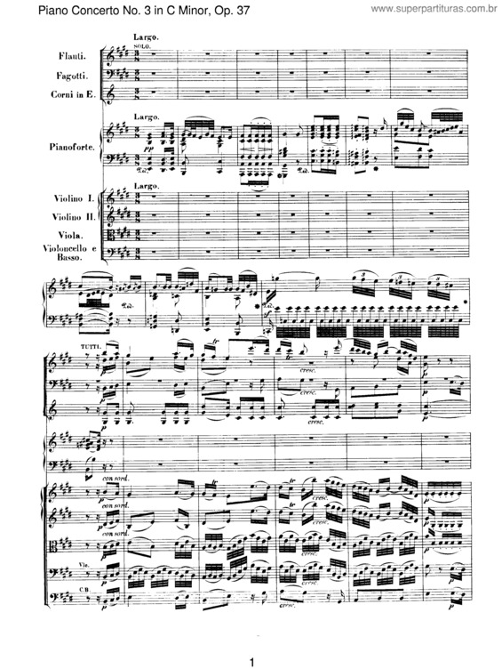 Partitura da música Piano Concerto No. 3 v.2