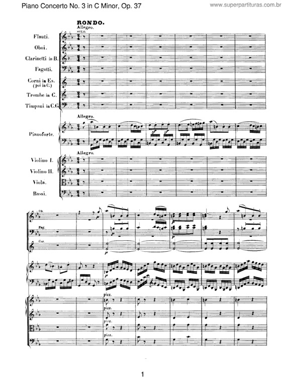 Partitura da música Piano Concerto No. 3 v.3