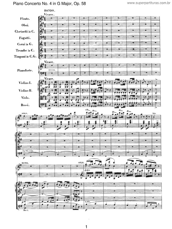 Partitura da música Piano Concerto No. 4 v.2