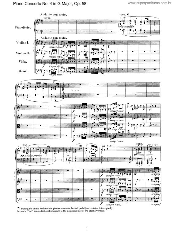 Partitura da música Piano Concerto No. 4 v.4