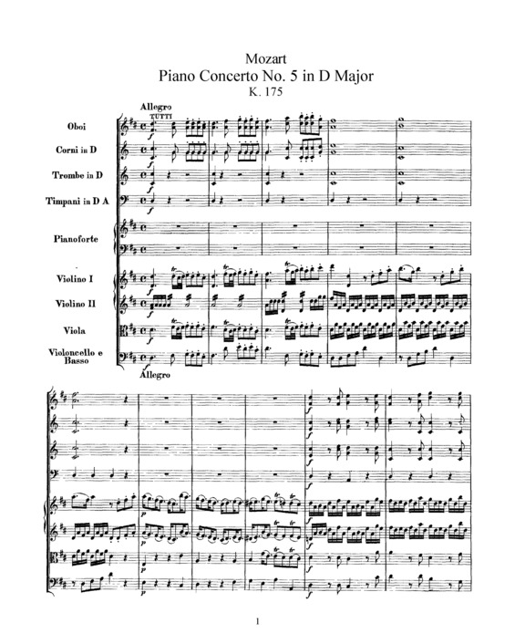 Partitura da música Piano Concerto No. 5