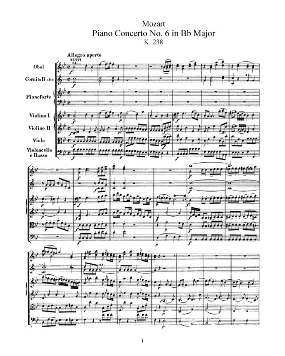Partitura da música Piano Concerto No. 6