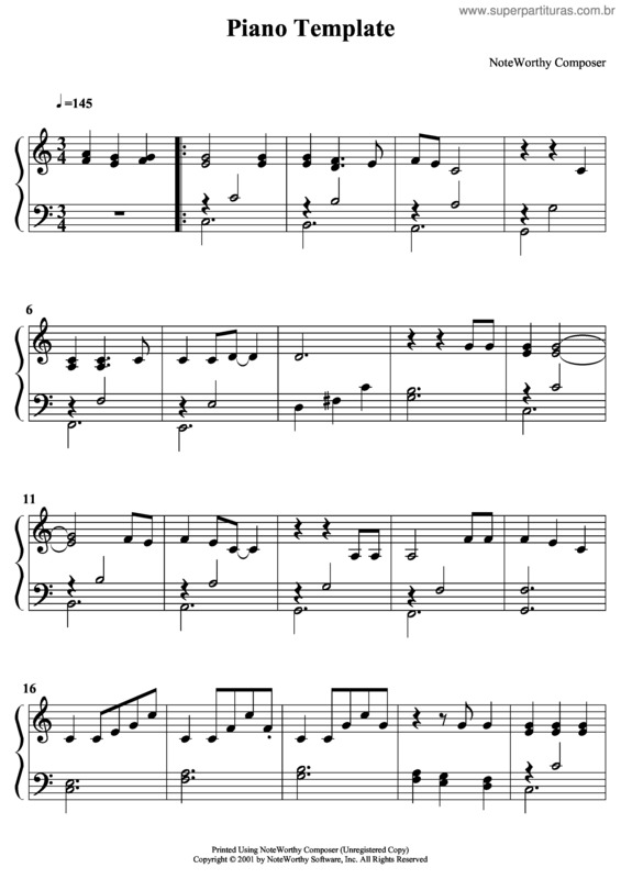 Partitura da música Piano Man v.2