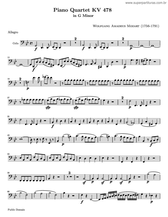Partitura da música Piano Quartet No. 1 v.4