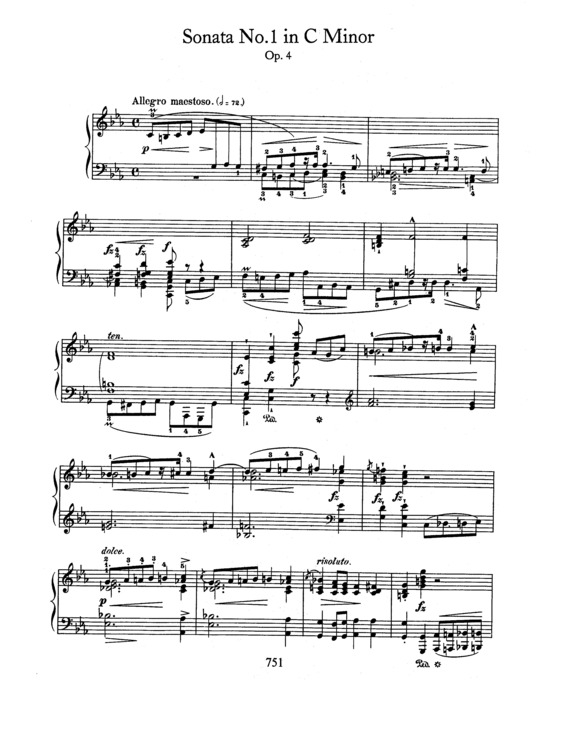 Partitura da música Piano Sonata No. 1 v.2