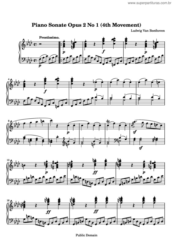 Partitura da música Piano Sonata No. 1 v.3