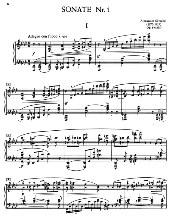 Partitura da música Piano Sonata No. 1 v.5