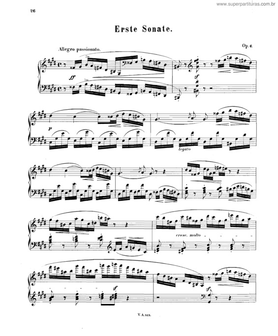 Partitura da música Piano Sonata No. 1 v.9