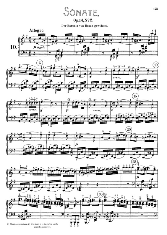 Partitura da música Piano Sonata No. 10 v.2