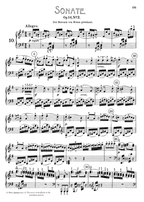 Partitura da música Piano Sonata No. 10 v.2
