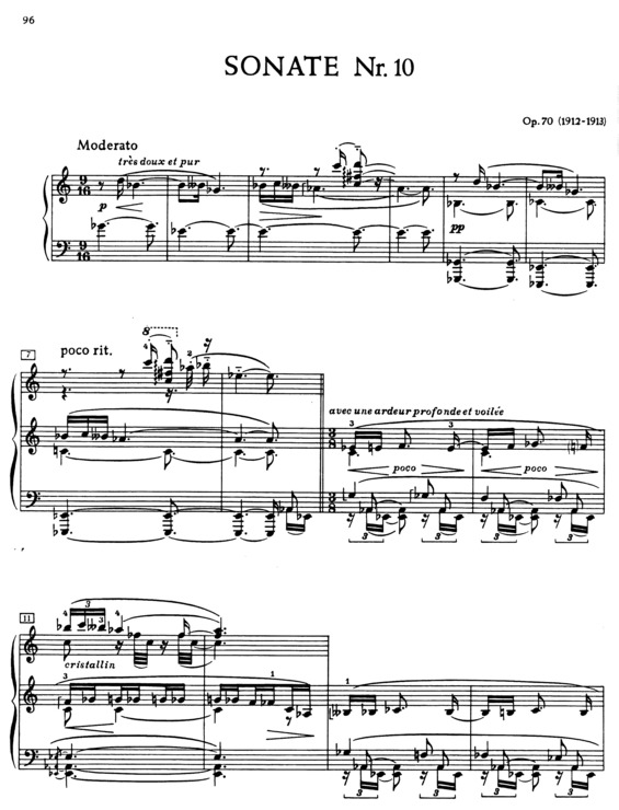 Partitura da música Piano Sonata No. 10 v.3