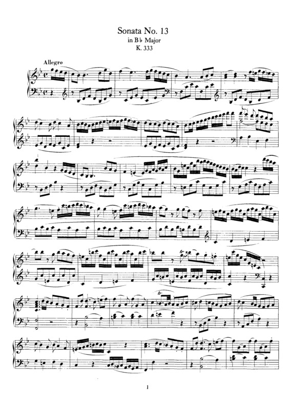 Partitura da música Piano Sonata No. 13