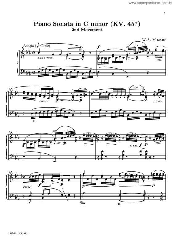 Partitura da música Piano Sonata No. 14 v.3