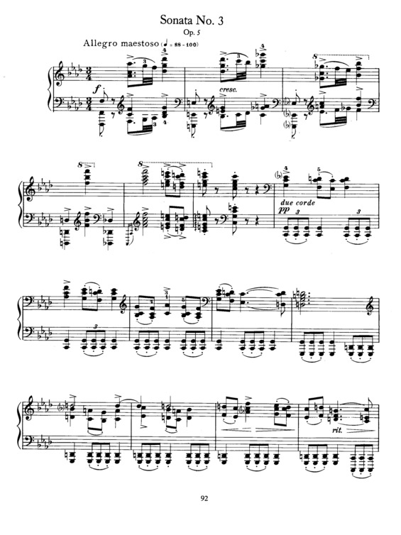 Partitura da música Piano Sonata No. 3 v.6
