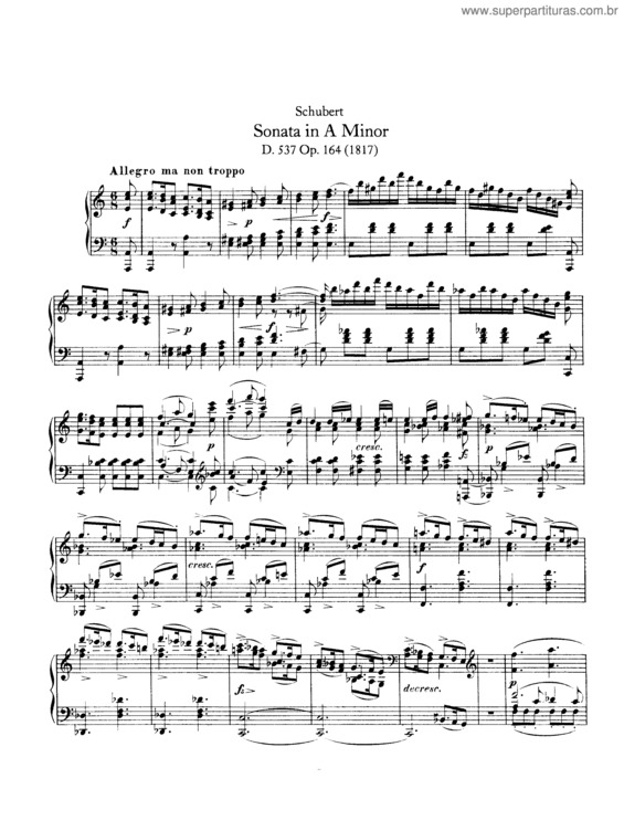Partitura da música Piano Sonata No. 4 v.3