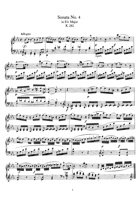 Partitura da música Piano Sonata No. 4